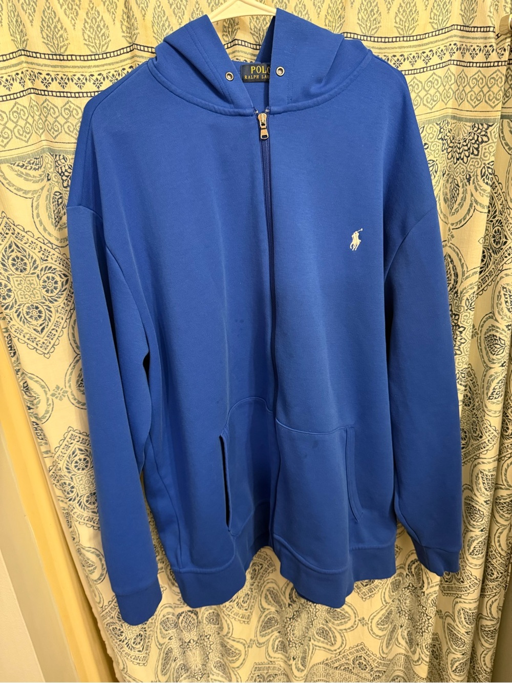 Ralph Lauren Royal Blue Full-Zip Hoodie Sweater